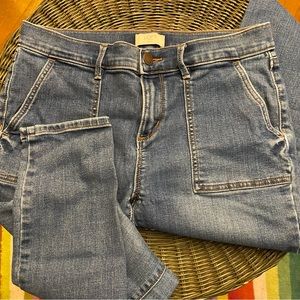 Loft Outlet Petite Skinny Jeans Pockets Dark Wash